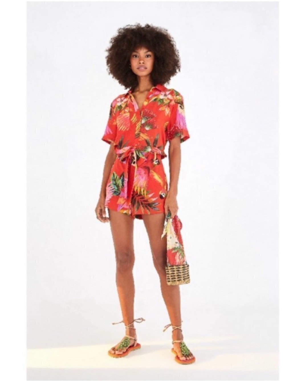 FARM Rio Red Macaw Romper